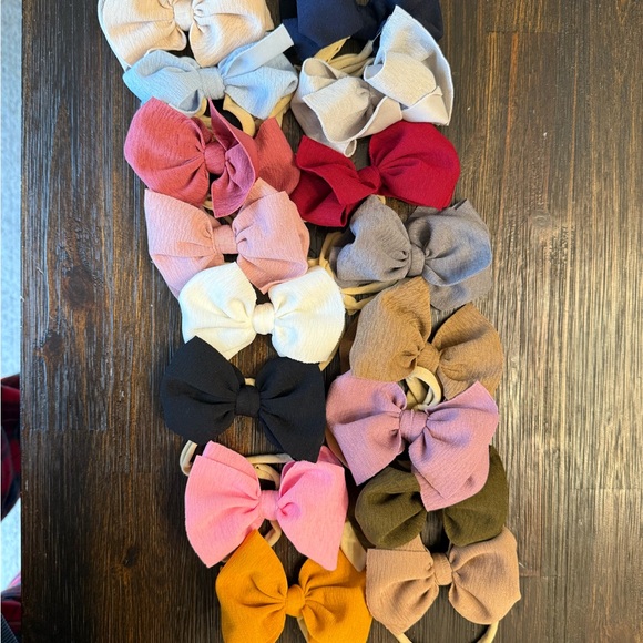 16 Colorful Bow Headband Set - Picture 4 of 4